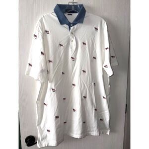 Polo Ralph Lauren Men's USA Flag Logo Soft Knit Lightweight Polo Shirt